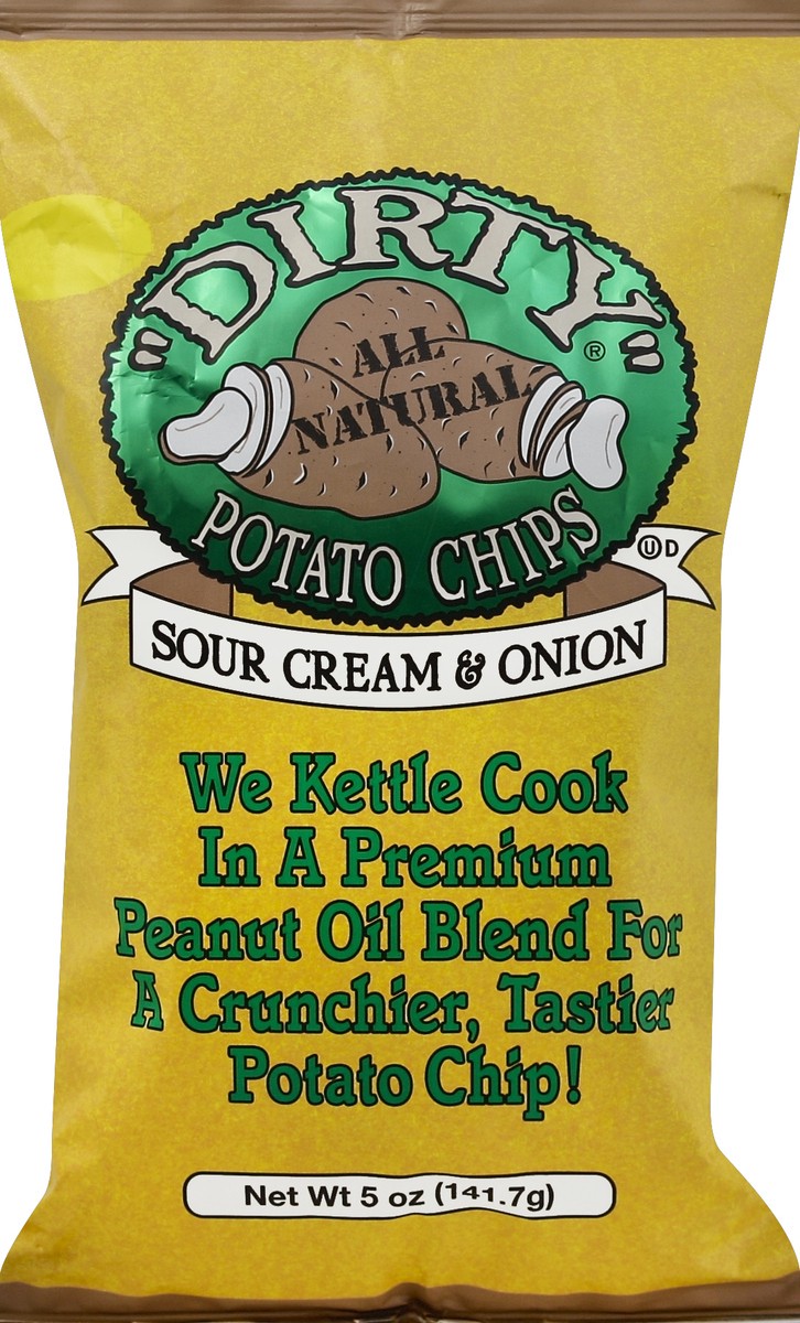 slide 5 of 6, Dirty Sour Cream & Onion Kettle Cook Potato Chips, 5 oz