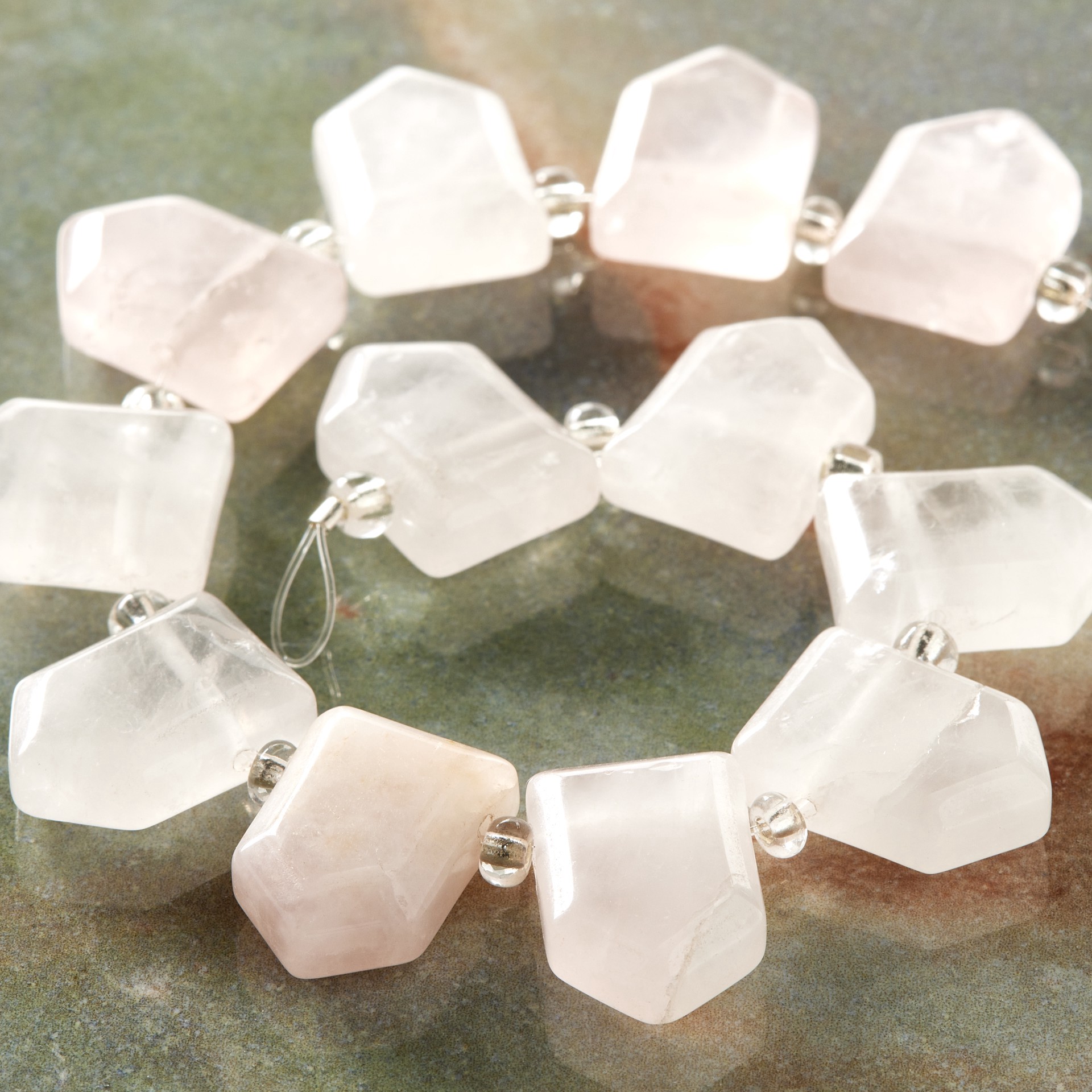 slide 2 of 3, Rose Quartz Arrow Beads By Bead Landing, 18mm, 18mm