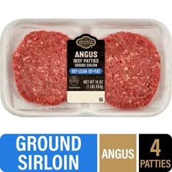 Private Selection Angus Beef Ground Sirloin Patties 90% Lean