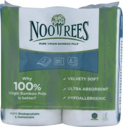 Nootrees 3-Ply Bathroom Rolls, 4 x 300 Sheets