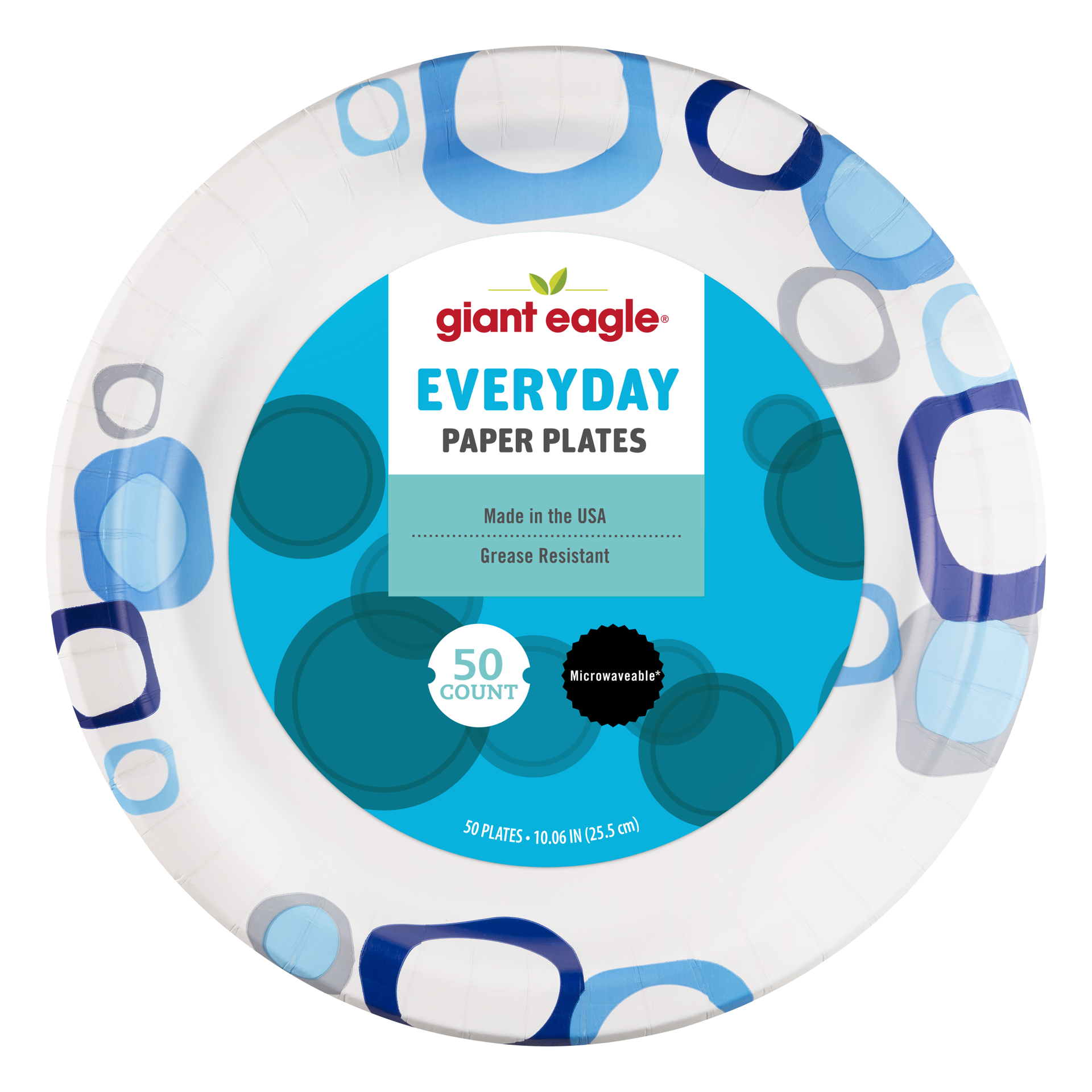 slide 1 of 1, Giant Eagle Everyday Paper Plates Family Pack, 10 Inch, 50 ct