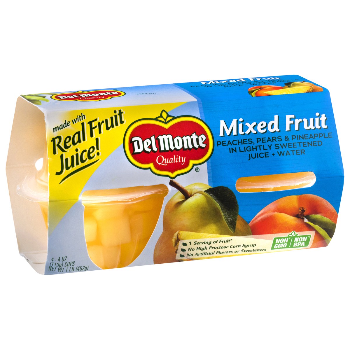 slide 2 of 9, Del Monte Mixed Fruit 4 ea, 4 ct