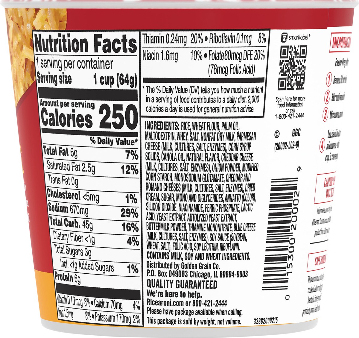 slide 9 of 10, Rice-A-Roni Rice, Creamy Four Cheese Flavor, 2.25 oz