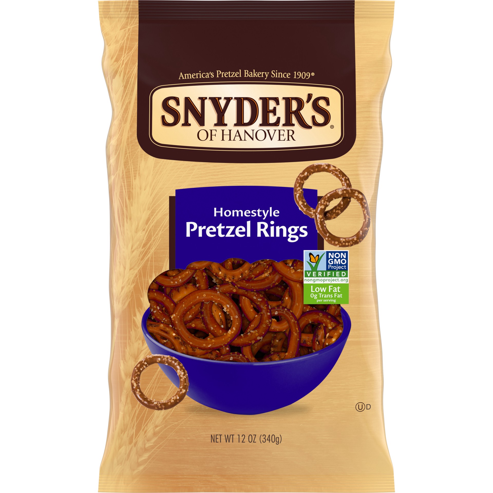 slide 1 of 5, Snyder's of Hanover Pretzels, Homestyle Pretzel Rings, 12 Oz, 12 oz