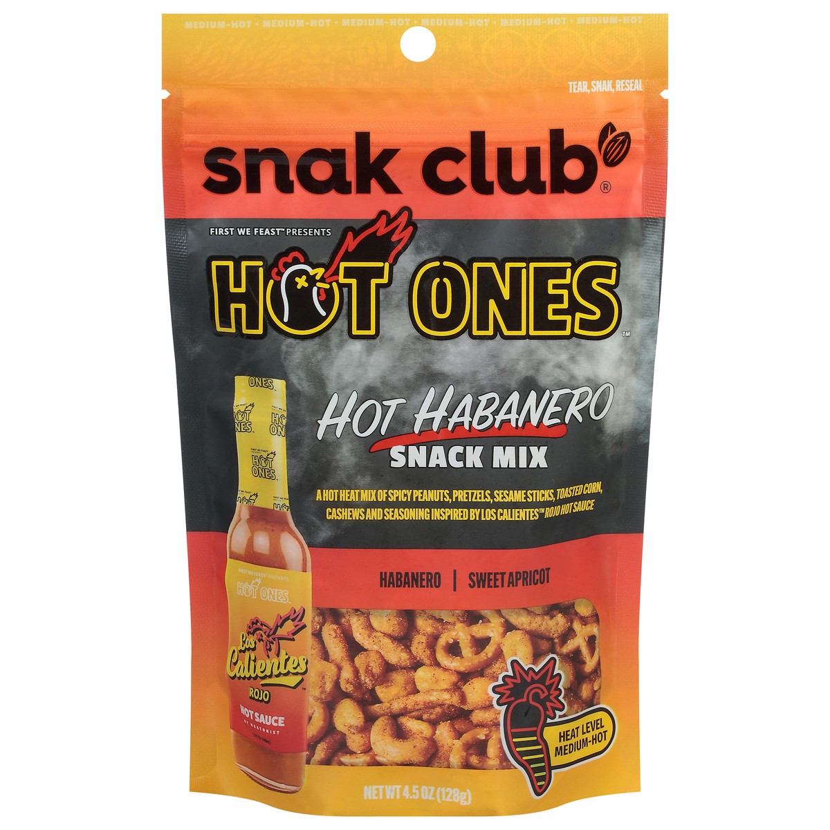 slide 1 of 13, Snak Club Snack Mix, Hot Habanero, 4.5 oz