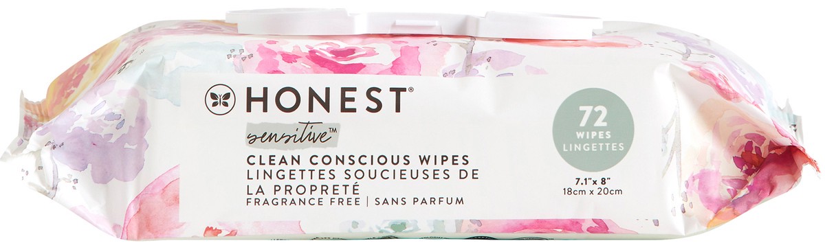 slide 2 of 3, Honest Wipes, Rose Blossom, 72 Count, 72 ct