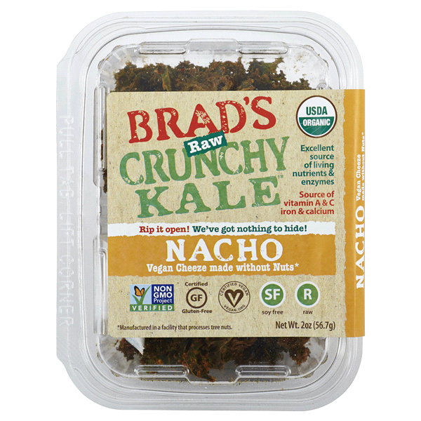 slide 1 of 1, Brad's Nacho Kale Chips, 2 oz