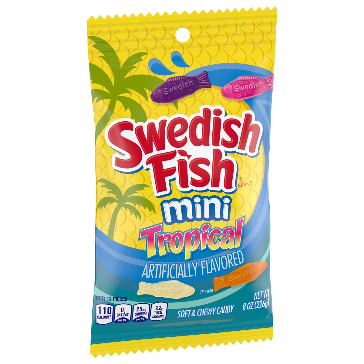 slide 2 of 9, SWEDISH FISH Mini Tropical Soft & Chewy Candy, 8 oz, 8 oz