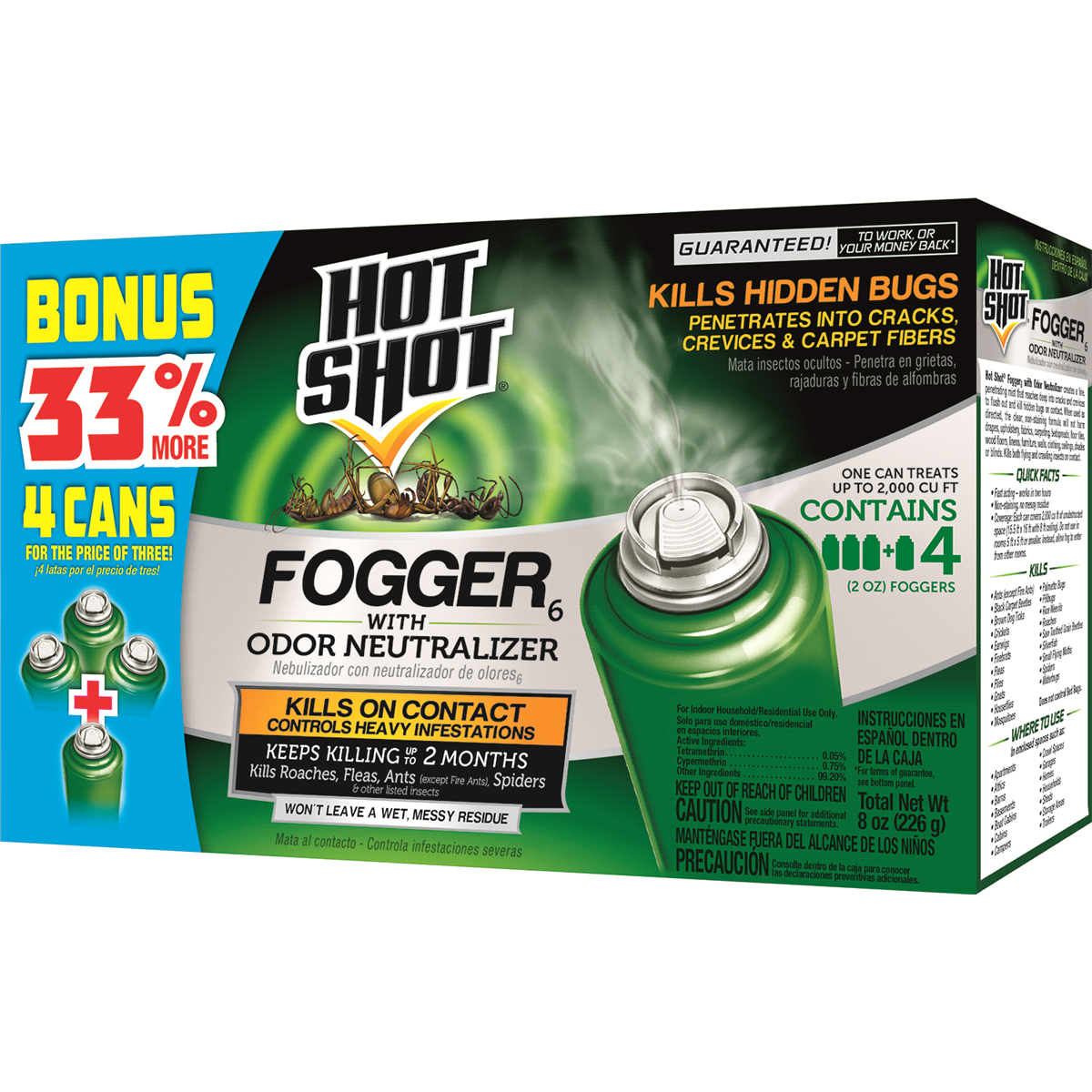 slide 1 of 1, Hot Shot Indoor Fogger, 4 ct