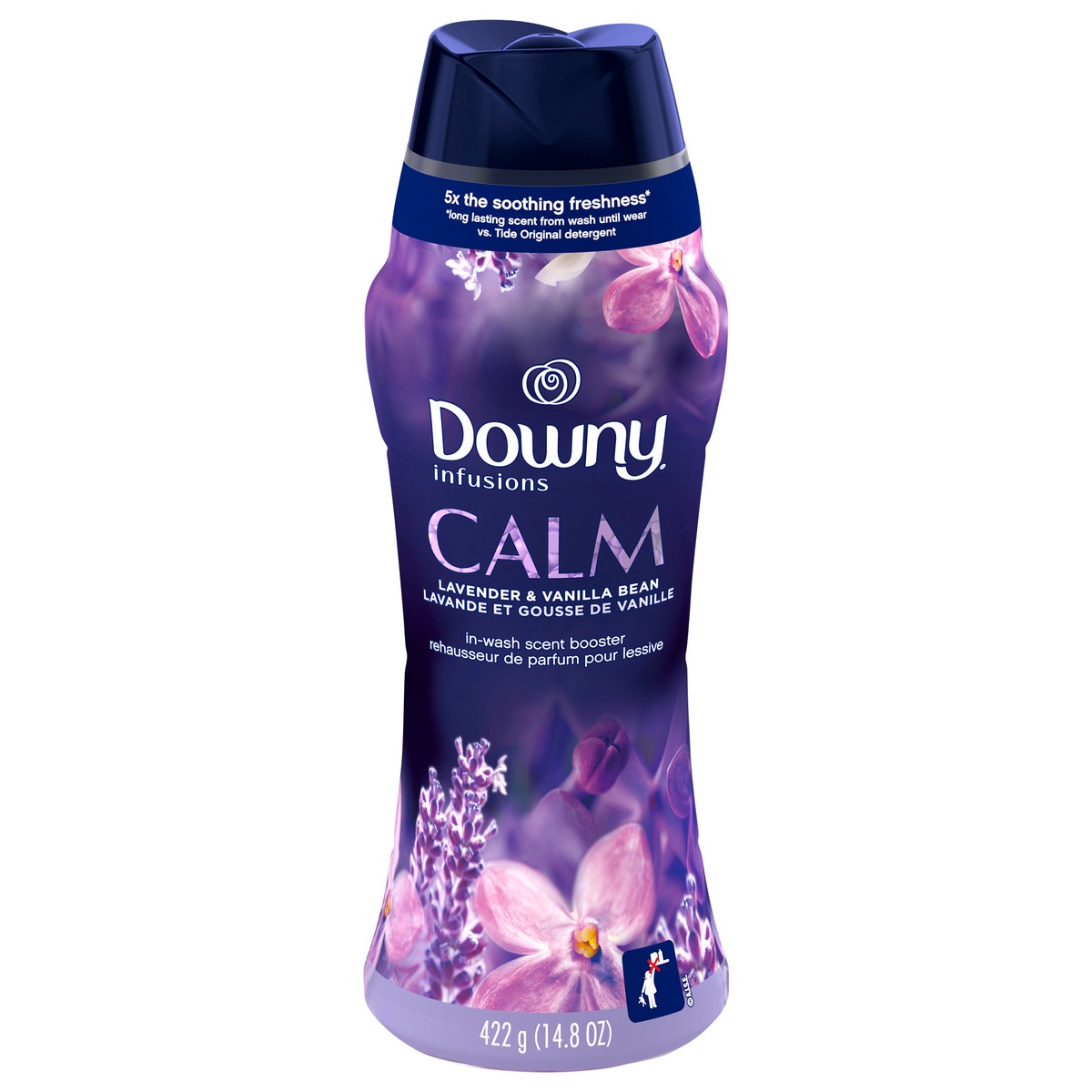 slide 1 of 5, Downy Infusions In-Wash Scent Booster Beads, Calm, Lavender and Vanilla Bean, 14.8 oz, 14.8 oz