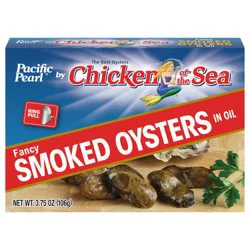 Chicken of the Sea Pacific Pearl Fancy Smoked Oysters in Oil 3.75 oz
