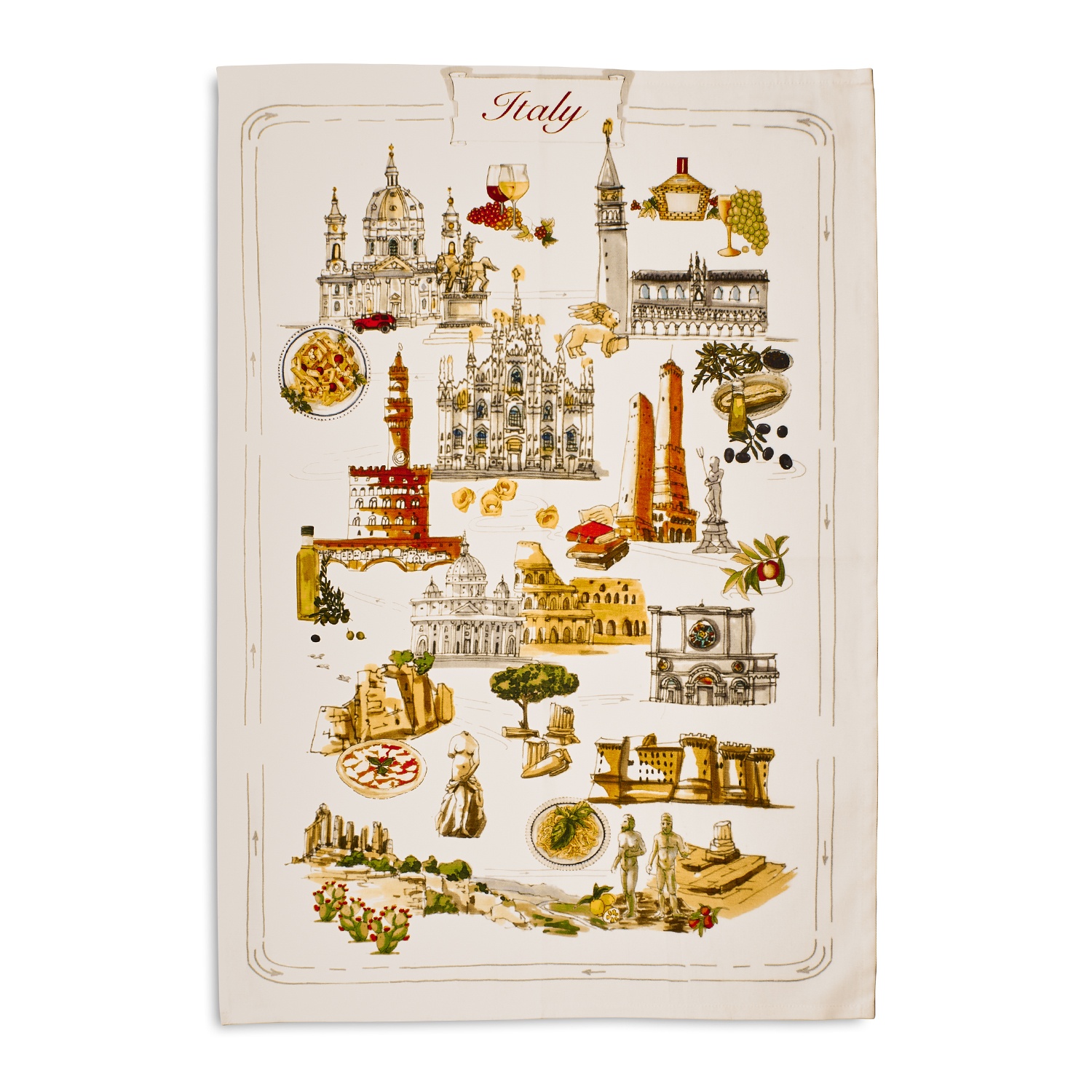 slide 1 of 1, Sur La Table Italy Map Kitchen Towel, 28 in x 20 in