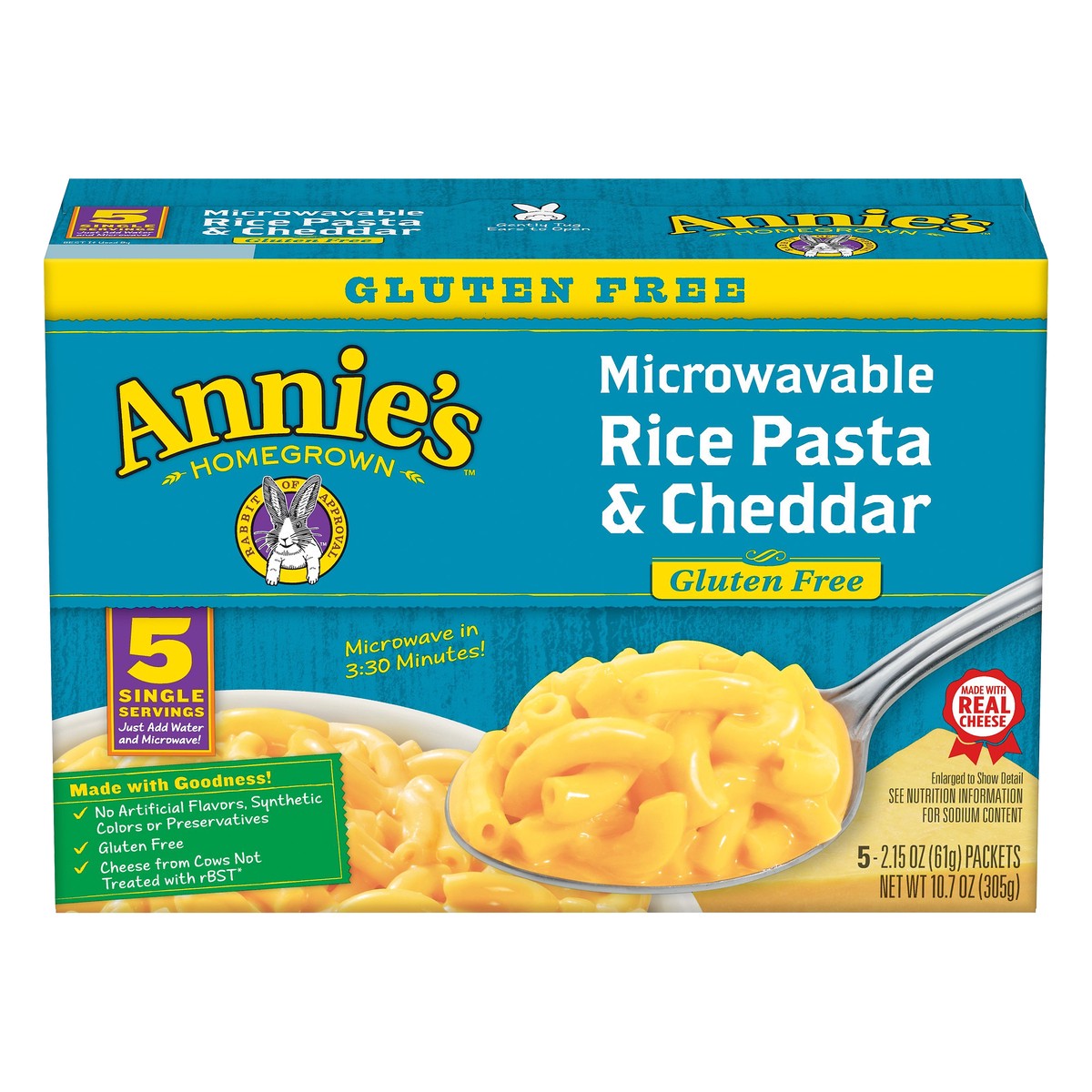 slide 1 of 1, Annie's Gluten Free Microwaveable Macaroni & Cheese, 5 ct; 2.15 oz