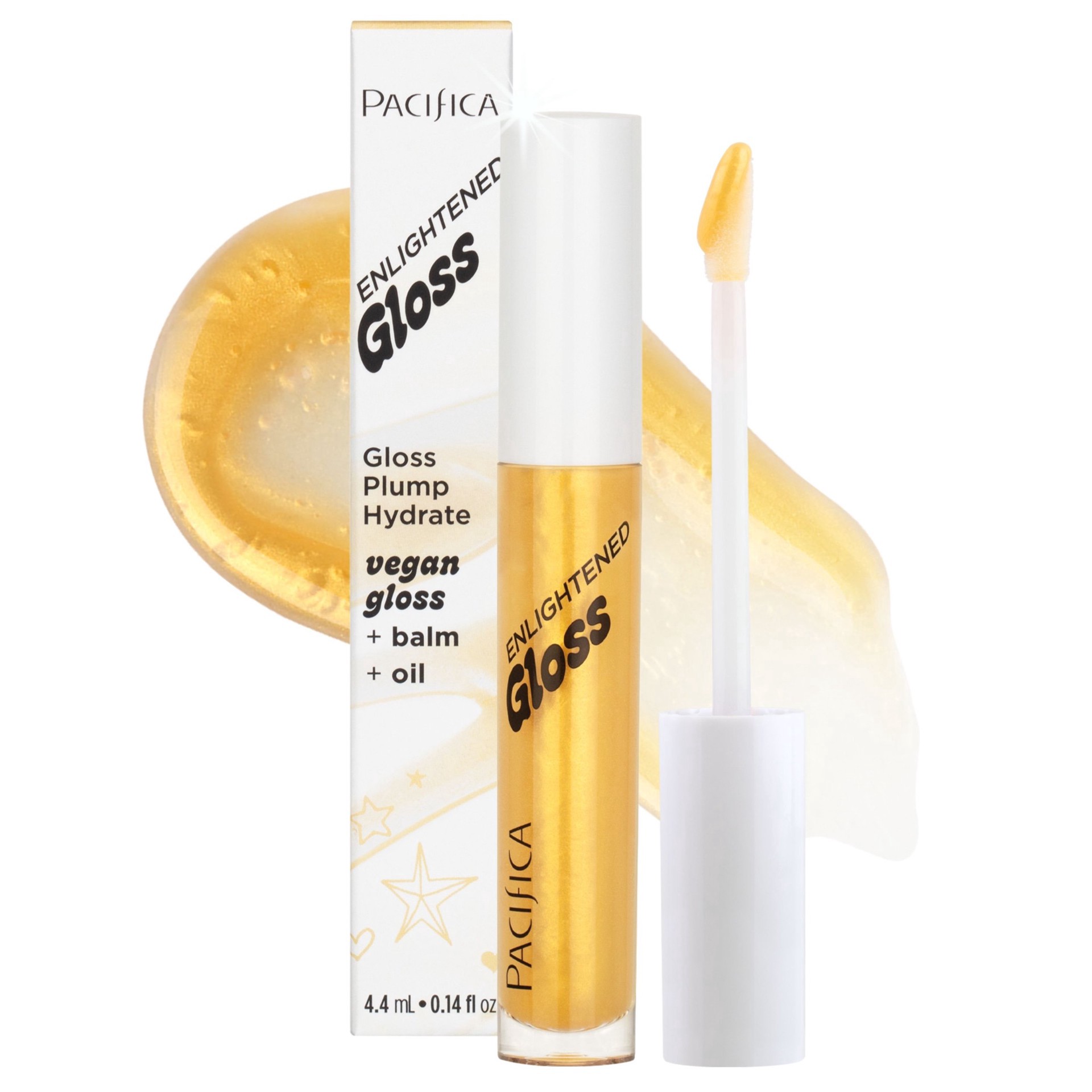 slide 1 of 1, Pacifica Enlightened Lip Gloss - Vanilla Bean, 1 ct