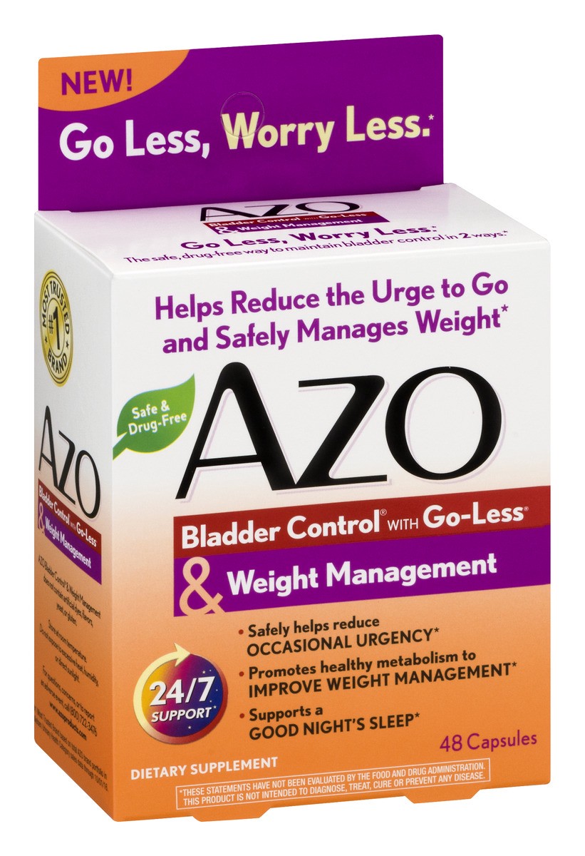 slide 2 of 9, Azo Bladder Control Plus Weight Management Capsules, 48 ct