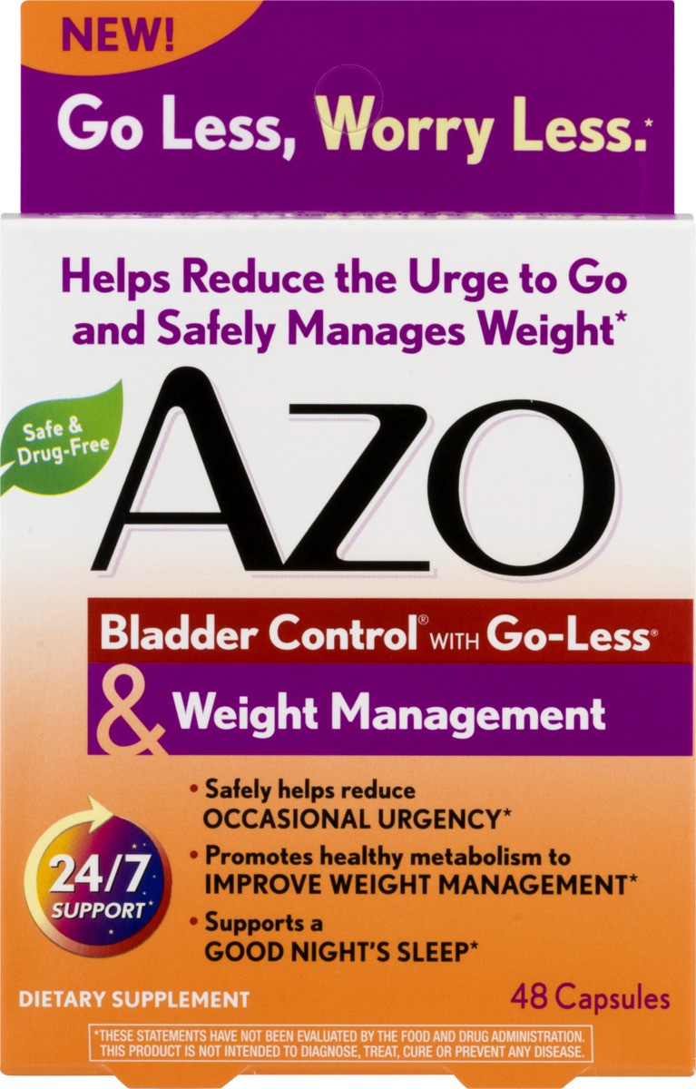 slide 4 of 9, Azo Bladder Control Plus Weight Management Capsules, 48 ct