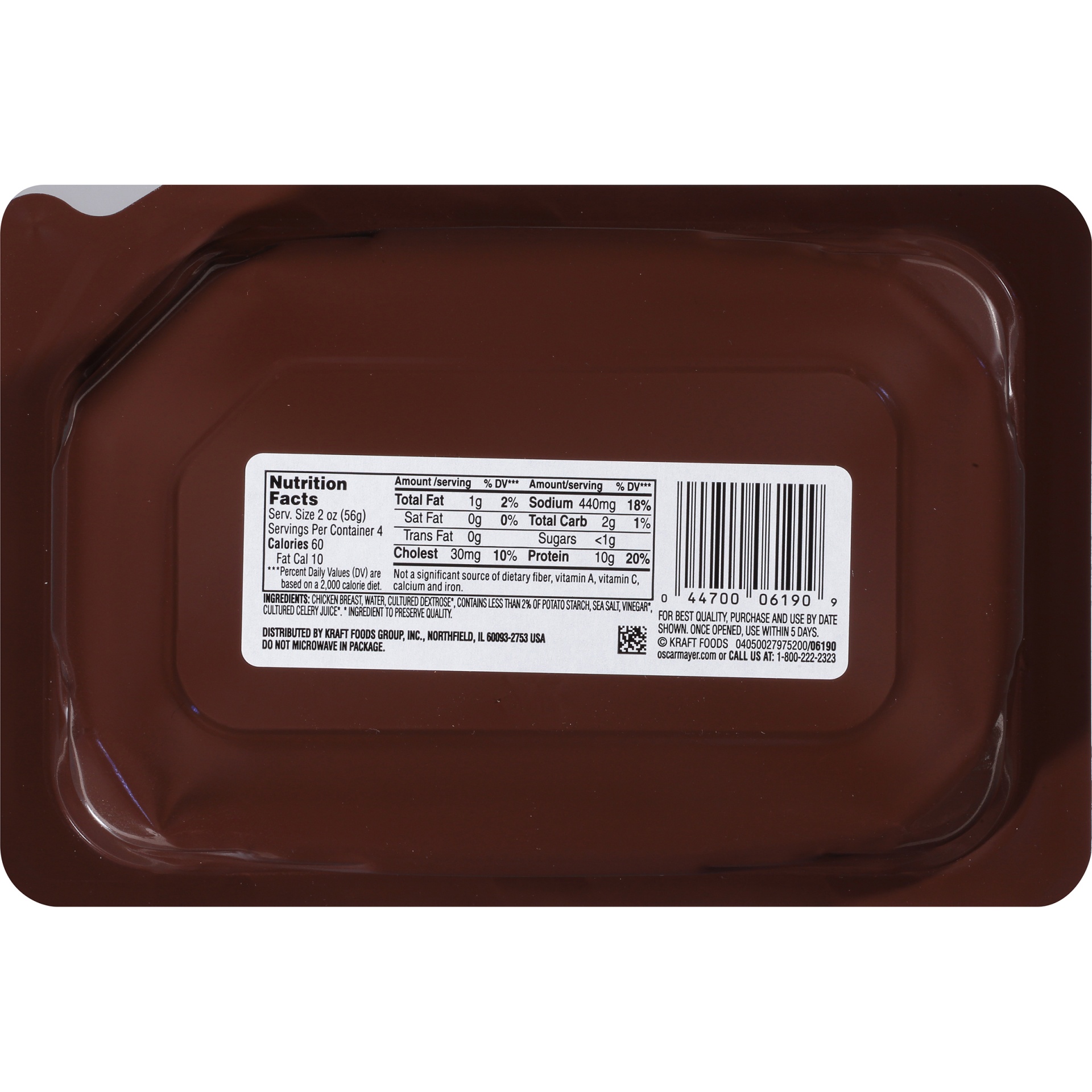 slide 2 of 4, Oscar Mayer Natural Slow Roasted Chicken Breast Sliced Lunch Meat Tray, 8 oz