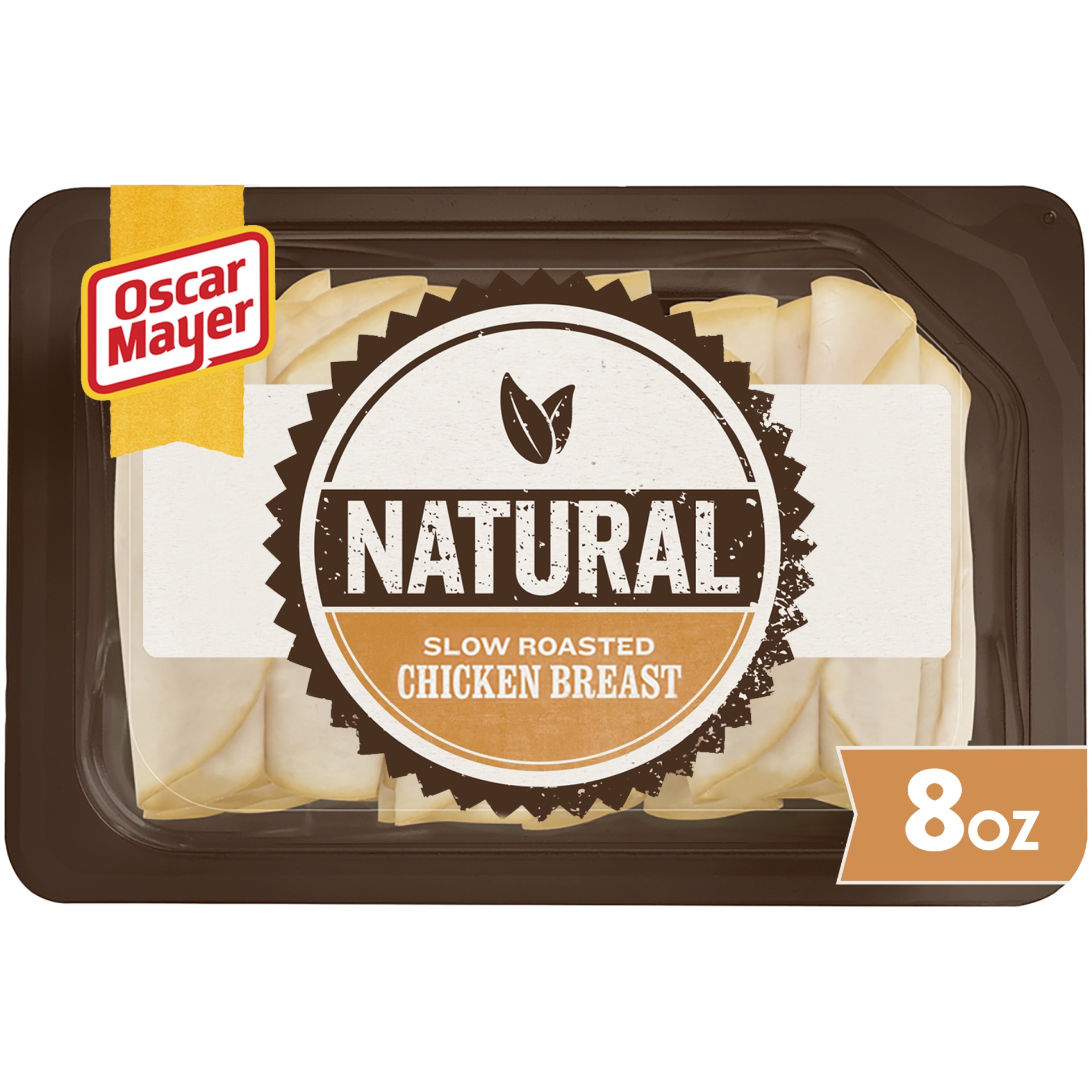 slide 1 of 4, Oscar Mayer Natural Slow Roasted Chicken Breast Sliced Lunch Meat Tray, 8 oz