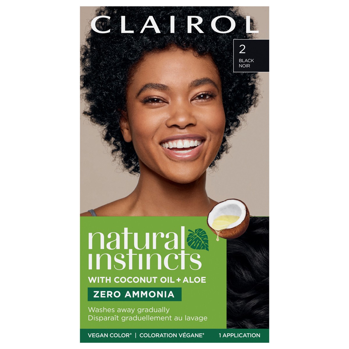 slide 1 of 2, Natural Instincts Clairol Natural Instincts 2 Black Hair Color, 1 ct
