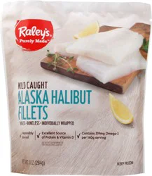 Raley's Purely Made Halibut Steaks 10 Oz