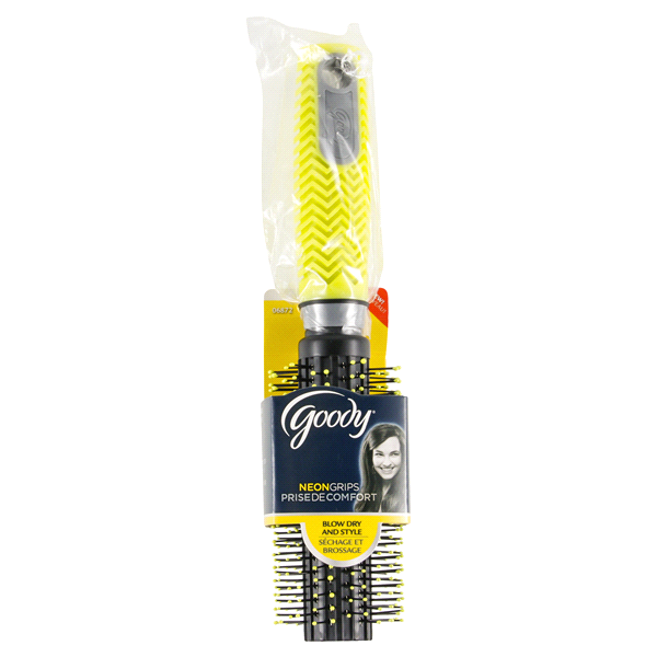 slide 1 of 1, Goody Neon Grips Round Brush, 1 ct