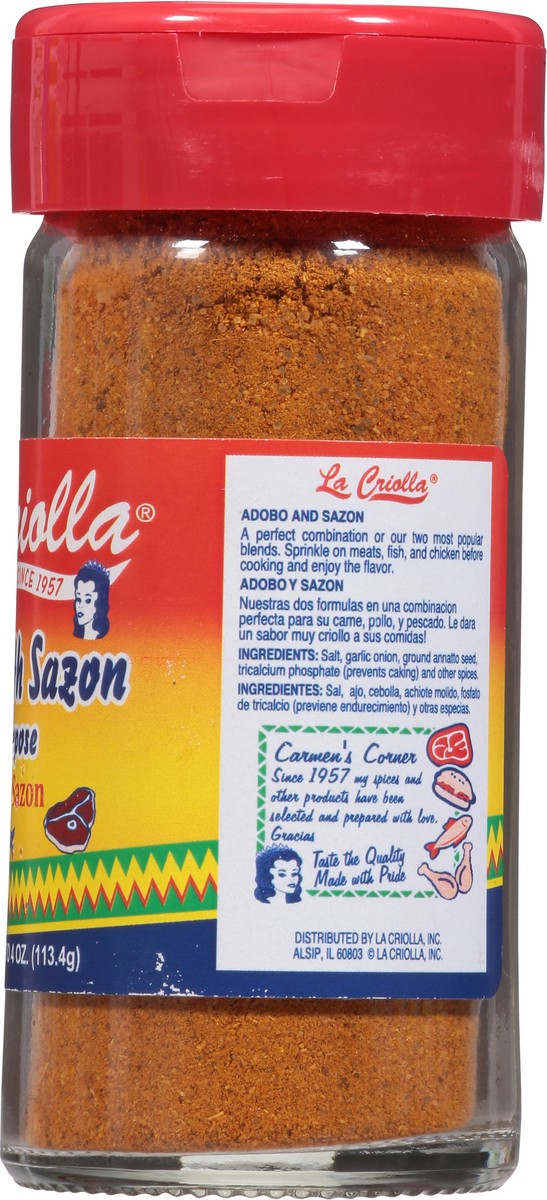 slide 4 of 14, La Criolla All Purpose Adobo with Sazon 4 oz, 4 oz