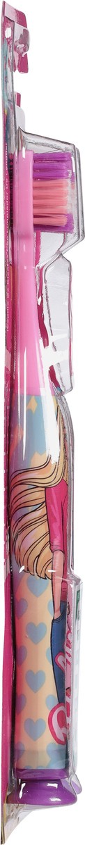 slide 2 of 9, G-U-M Barbie Toothbrush for Kids- Soft Bristled with Suction Cup Base, Ages 3+, 2 ct