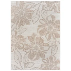 Room & Retreat Tropea Woodbury Outdoor Area Rug, 63 in x 84 in, Taupe