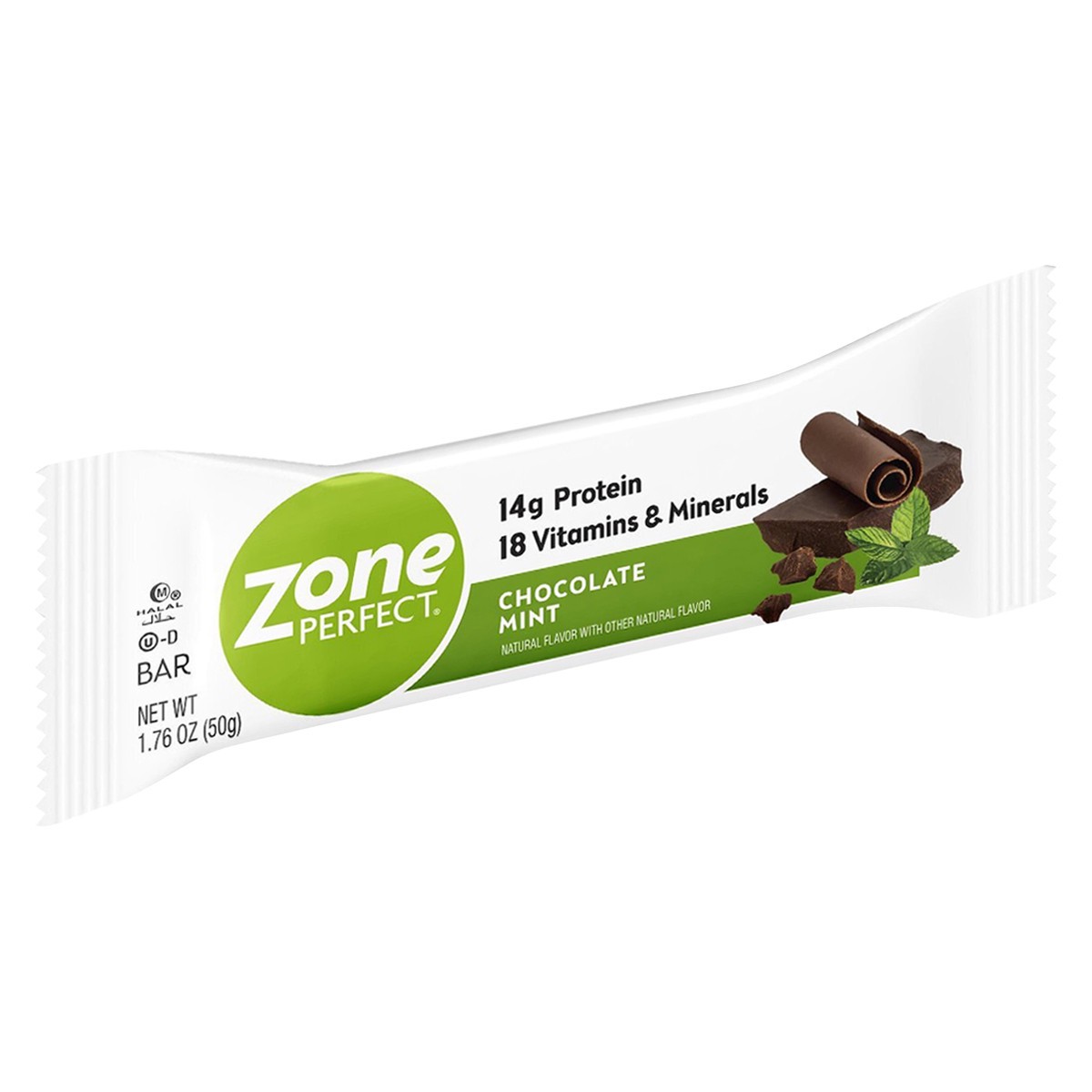 slide 2 of 5, Zone Perfect Mint Choc Nutrition Bar, 1.76 oz