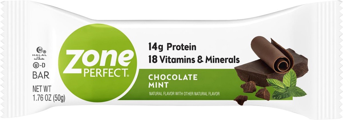 slide 1 of 5, Zone Perfect Mint Choc Nutrition Bar, 1.76 oz