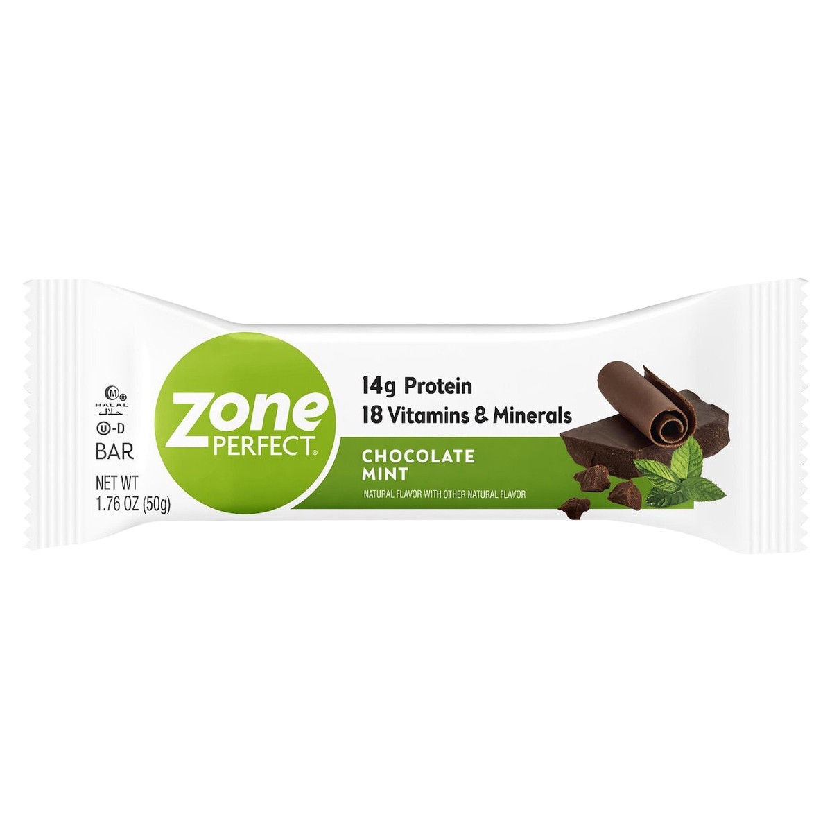 slide 1 of 5, Zone Perfect Mint Choc Nutrition Bar, 1.76 oz