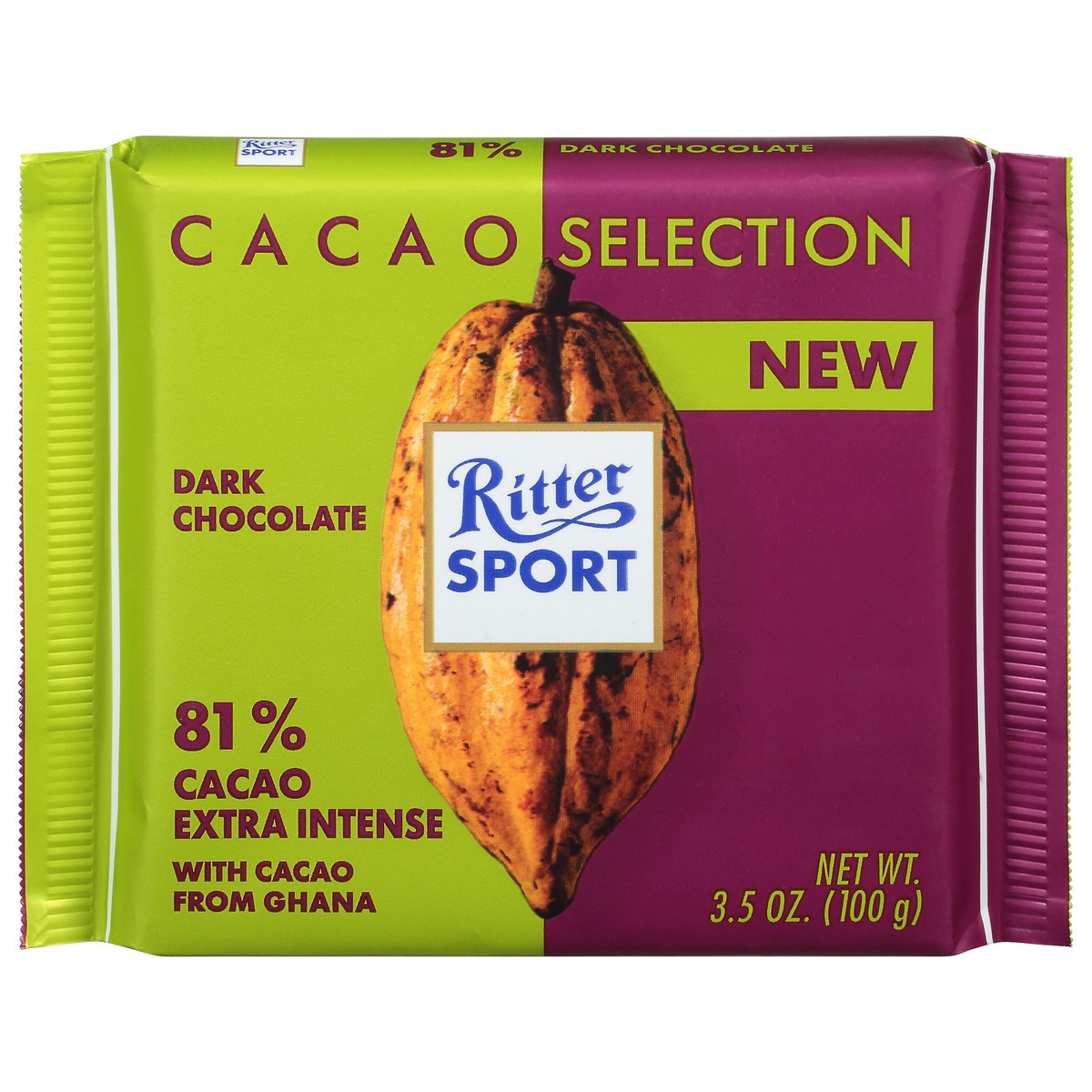 slide 2 of 4, Ritter Sport 81%Cacao, 3.5 oz