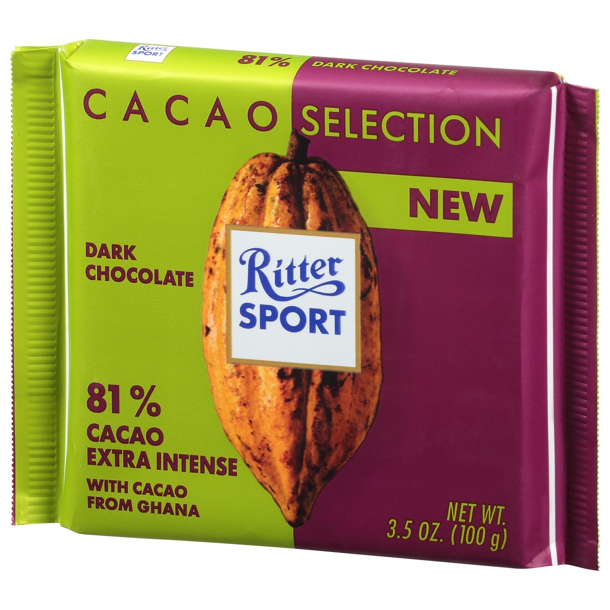 slide 3 of 4, Ritter Sport 81%Cacao, 3.5 oz
