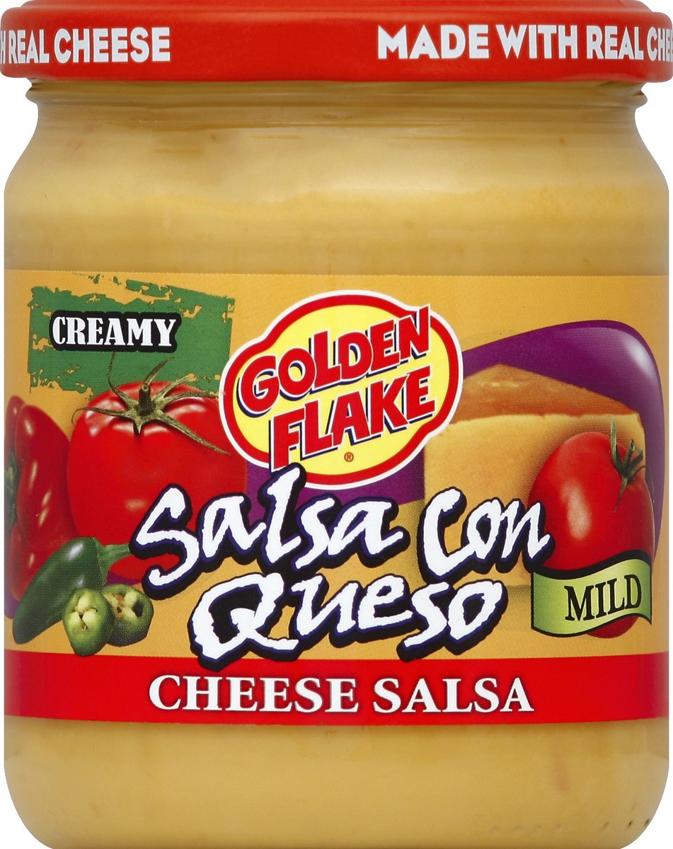 slide 2 of 2, Golden Flake Mild Salsa Con Queso Dip, 15 oz