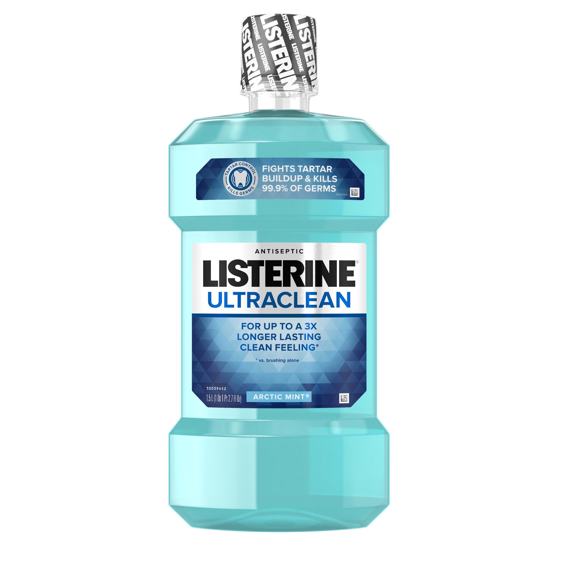 slide 1 of 7, Listerine Ultraclean Arctic Mint Antiseptic Mouthwash, 1.50 liter