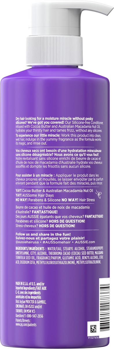 slide 3 of 7, Aussie Miracle Coils Silicone-Free Hydrating Conditioner with Cocoa Butter, 16 fl oz