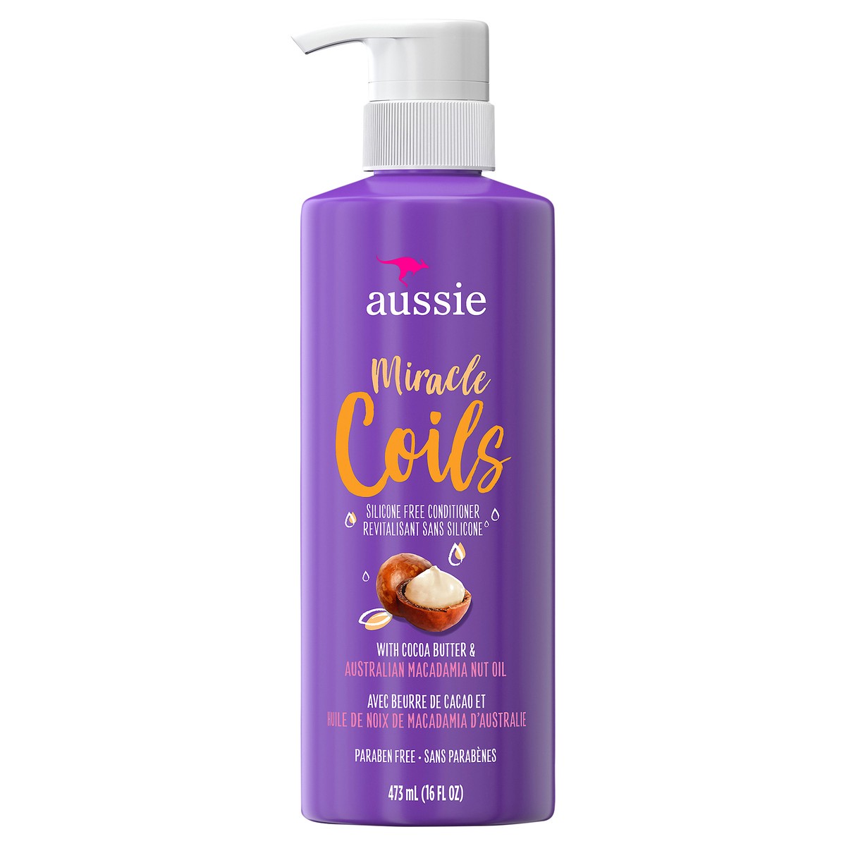 slide 7 of 7, Aussie Miracle Coils Silicone-Free Hydrating Conditioner with Cocoa Butter, 16 fl oz