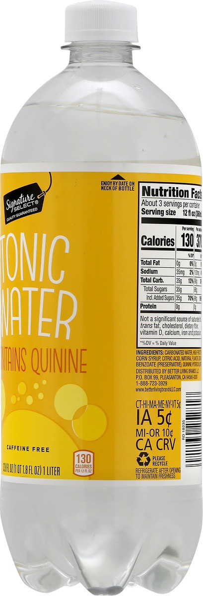 slide 3 of 7, Signature Select Tonic Water 33.8 fl oz, 33.8 fl oz