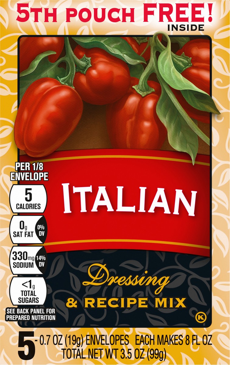 slide 3 of 9, Good Seasons Italian Dressing & Recipe Seasoning Mix, 5 ct Packets, 5 ct