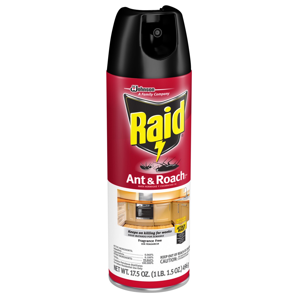 slide 3 of 9, Raid Fragrance Free Ant & Roach Killer 26 17.5 oz, 17.50 oz