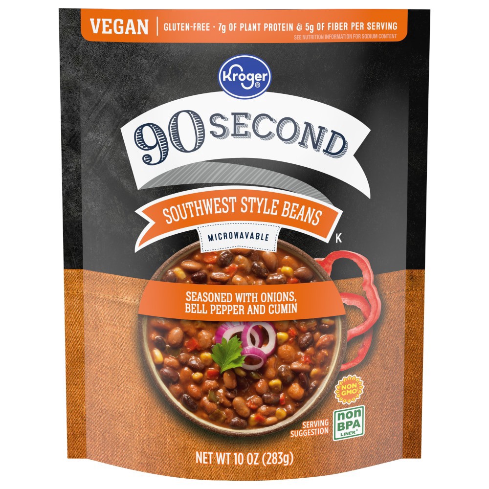 slide 1 of 2, Kroger® 90 Second Southwest Style Beans, 10 oz