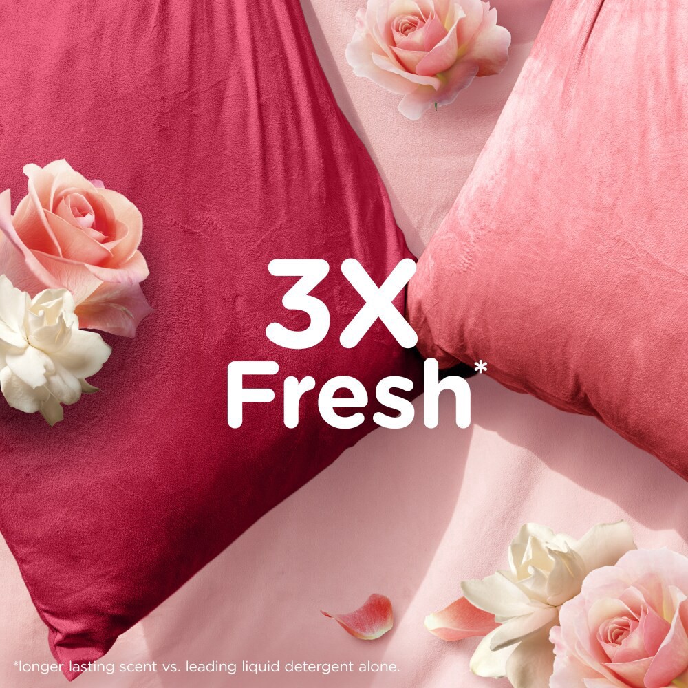 slide 6 of 6, Downy Ultra Soft Fabric Softener Liquid, Bliss, Sparkling Amber and Rose, 64 fl oz, 96 Loads, 64 fl oz