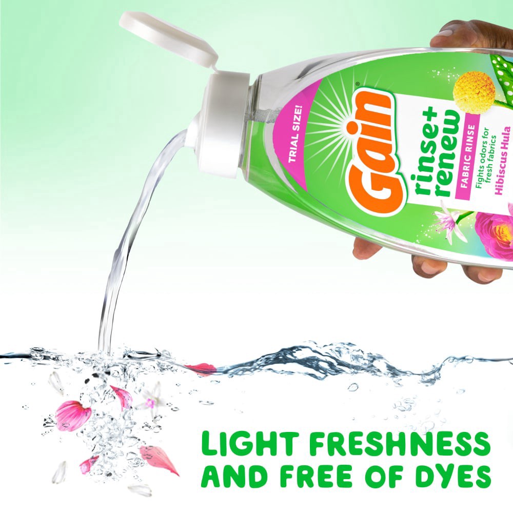 slide 3 of 6, Gain® Rinse & Renew Fabric Rinse - Hibiscus Hula, 18 fl oz
