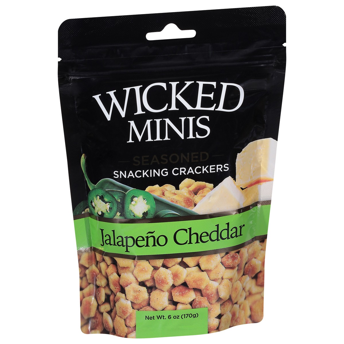 slide 13 of 14, Wicked Minis Seasoned Jalapeno Cheddar Snacking Crackers 6 oz, 6 oz