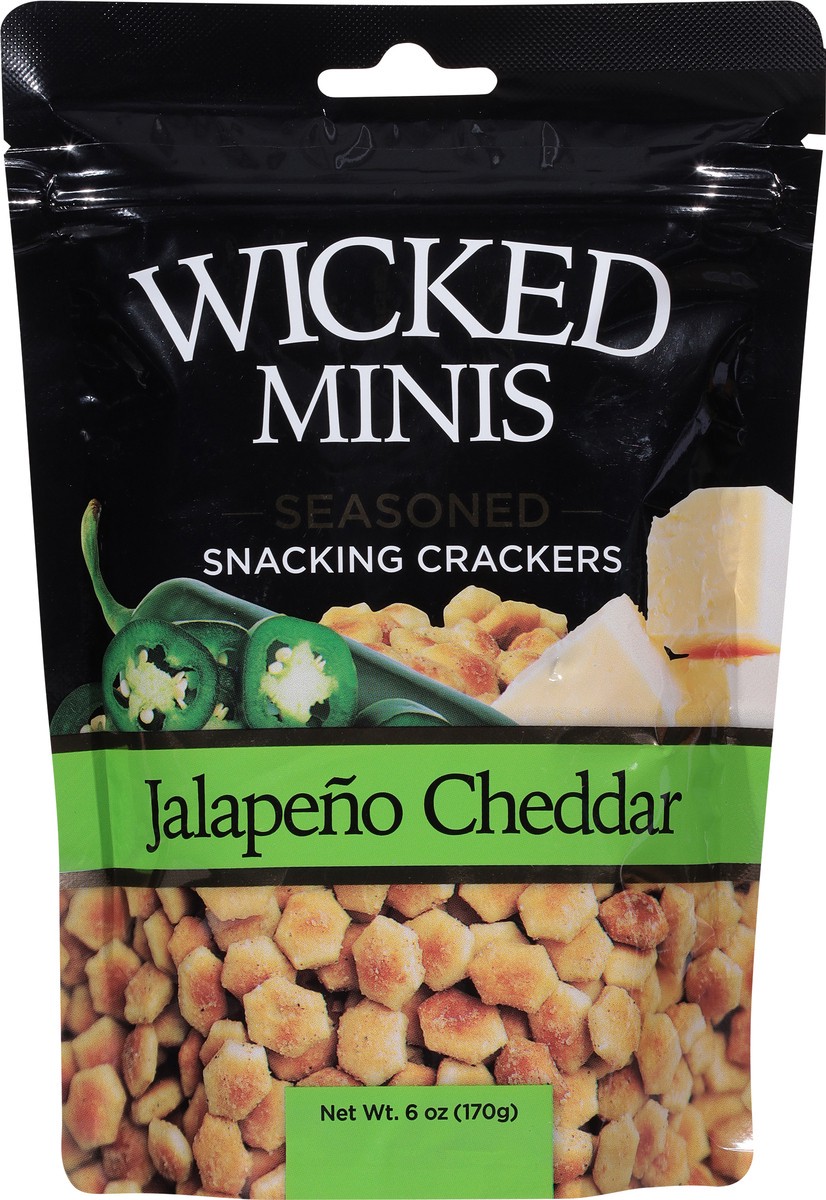 slide 8 of 14, Wicked Minis Seasoned Jalapeno Cheddar Snacking Crackers 6 oz, 6 oz
