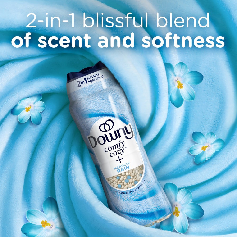 slide 4 of 6, Downy Comfy Cozy In-Wash Laundry Scent Booster Beads, Meadow Rain Scent, 8.3 oz, 8.3 oz