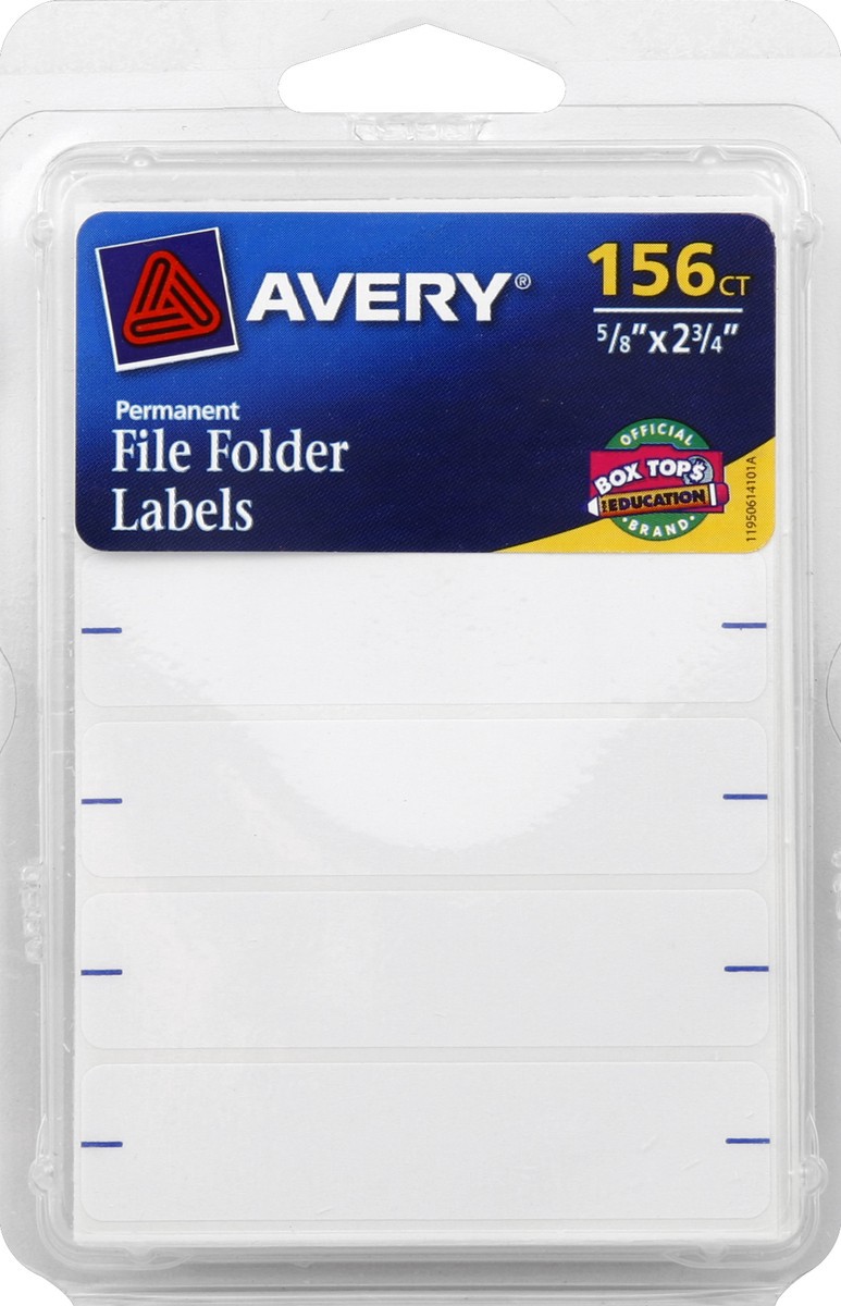 slide 2 of 2, Avery White File Folder Labels, Handwrite Only, 156 ct