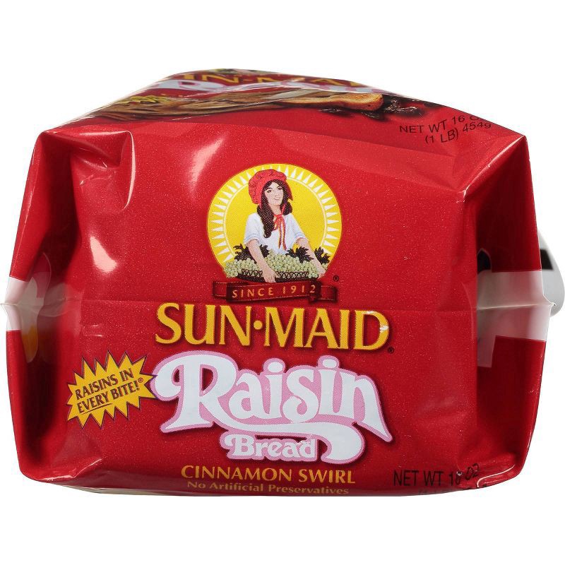 slide 6 of 13, Sun-Maid Cinnamon Swirl Raisin Bread, Cinnamon Raisin Bread, 16 oz Loaf, 16 oz