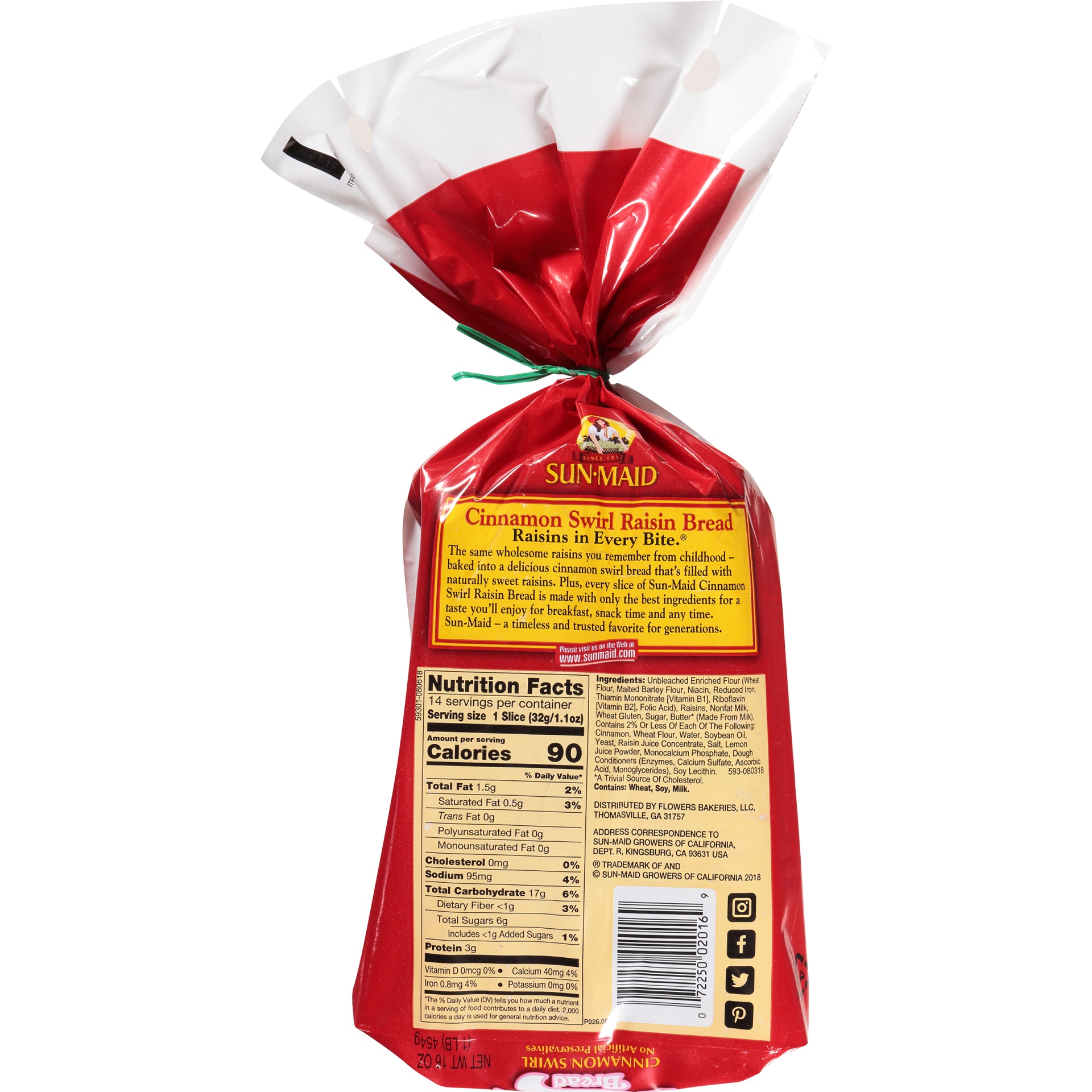 Sun maid sunmaid cinnamon swirl raisin bread 16 oz shipt
