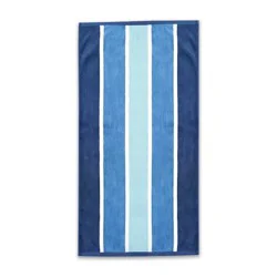 Everyday Living Sea Cabana Stripe Beach Towel - Blue